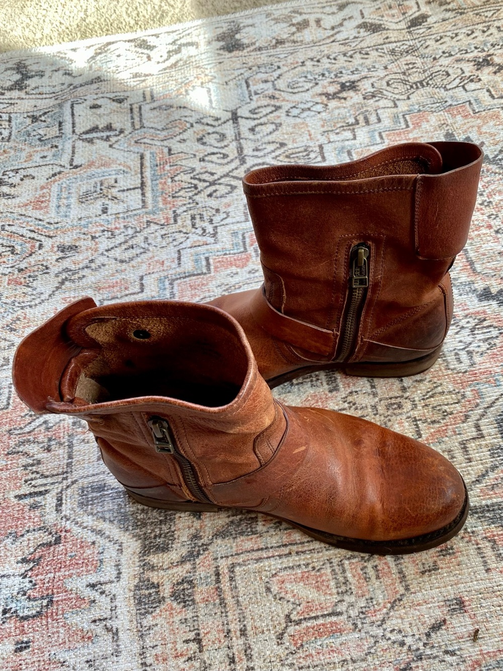 OLUKAI 20254 WOMEN'S NAHUKU SHORT LEATHER BOOT - 7 Cognac Brown - Picture 5 of 11